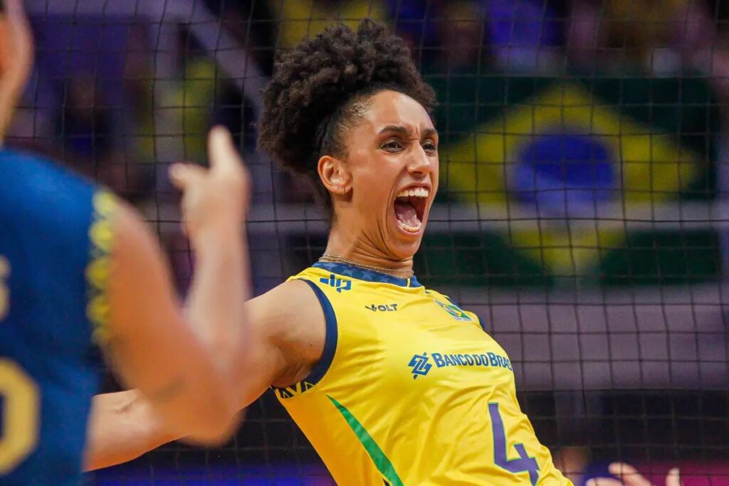 Lorena, do Sesc Flamengo, brilha na vitória do Brasil contra a Alemanha na Liga das Nações