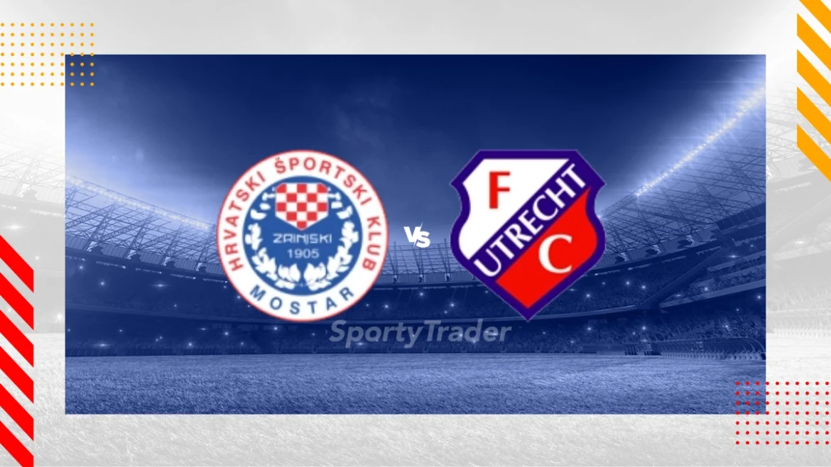 Palpite Zrinjski Mostar x Utrecht na Liga Europa - 21/08/2025