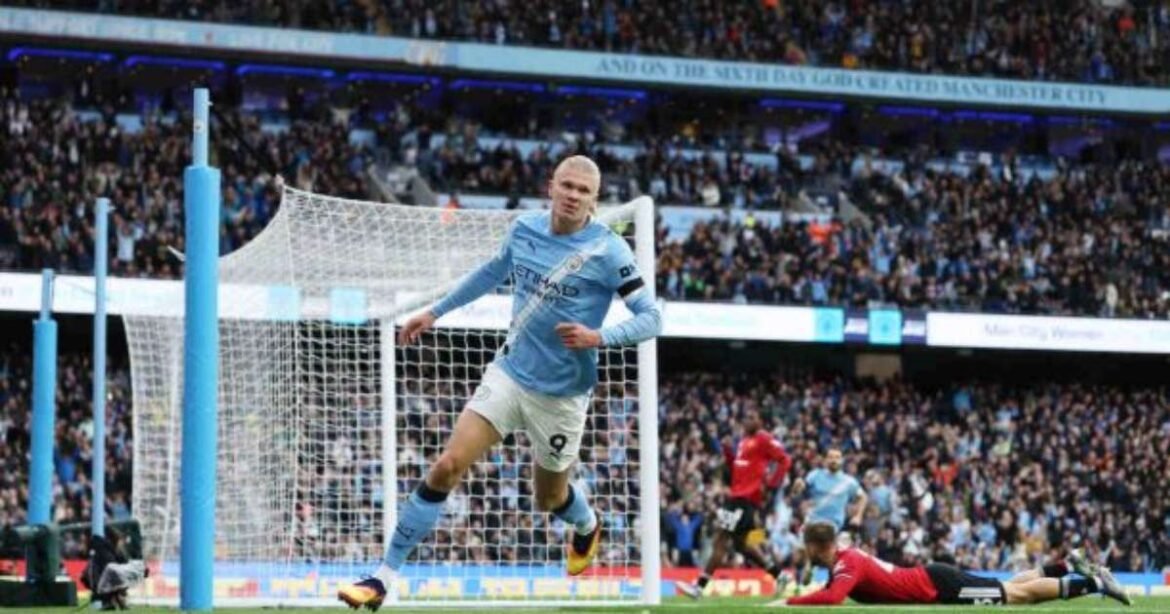 Haaland brilha na vitória do Manchester City contra o Manchester United