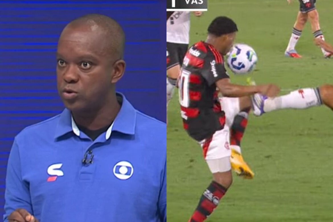 PC Oliveira avalia jogada de zagueiro em partida Flamengo x Vasco: 'No limite'