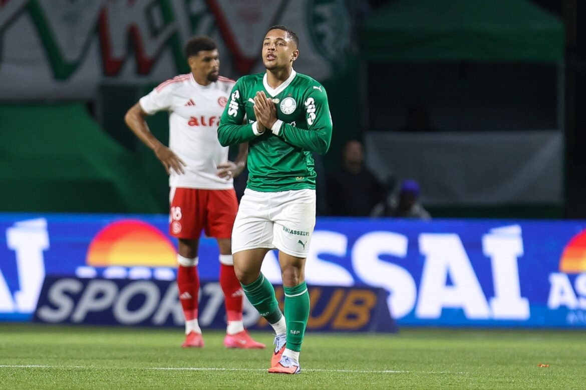 Palmeiras vence o Internacional com grande diferença e se aproxima do Flamengo