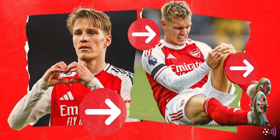 Arsenal enfrenta revés com lesão de Martin Odegaard após atualização da Noruega