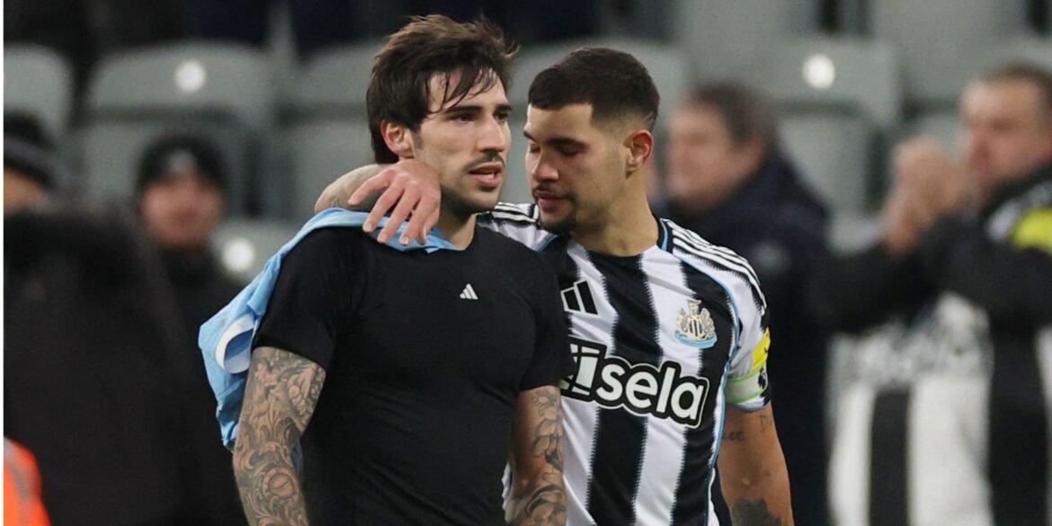 Dupla do Newcastle se destaca ainda mais que Bruno Guimarães e Tonali