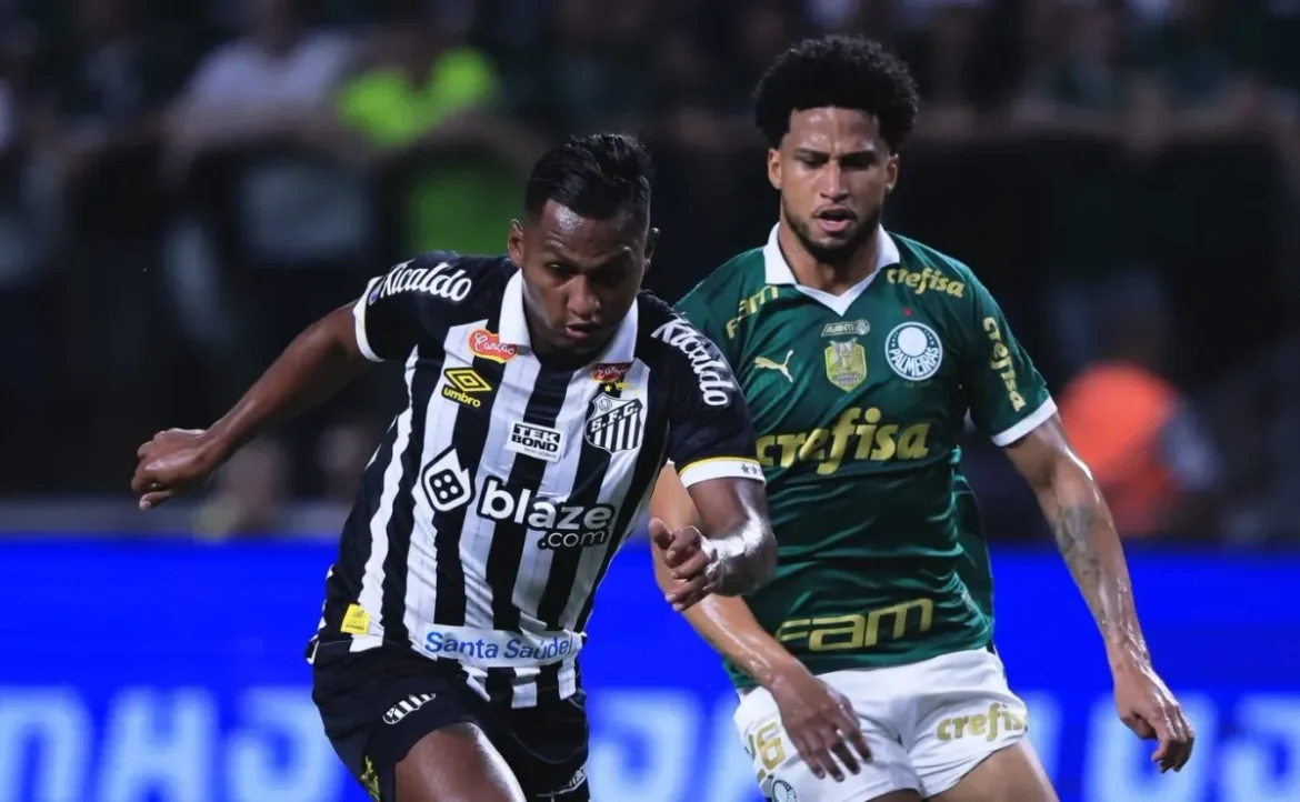 IA prevê resultado e define placar de Palmeiras x Santos no Campeonato Brasileiro