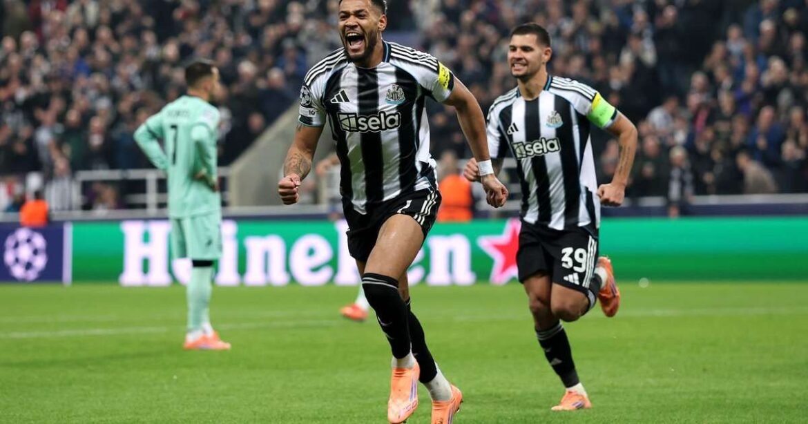 Joelinton Brilha e Newcastle Conquista Vitória na Champions, Continuando Sua Boa Fase