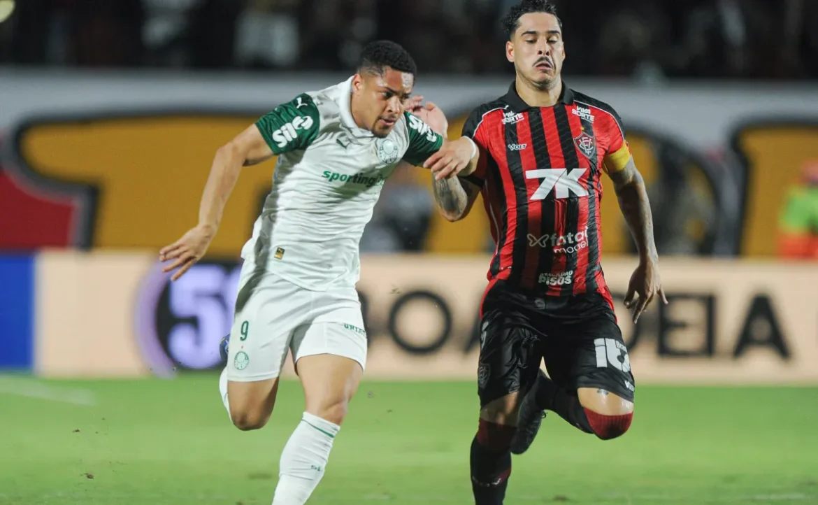 Palmeiras marca o dobro de gols em comparação ao Vitória no Campeonato Brasileiro