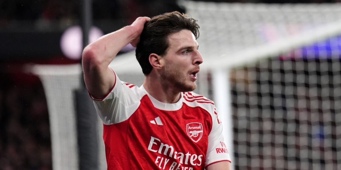 Arsenal Recebe Novas Informações Sobre lesão de Declan Rice Antes do Jogo Contra o Aston Villa