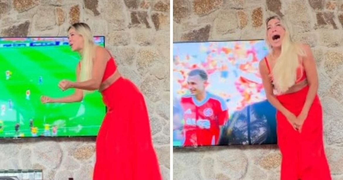 Renata Fan celebra com entusiasmo a permanência do Internacional na elite do futebol brasileiro