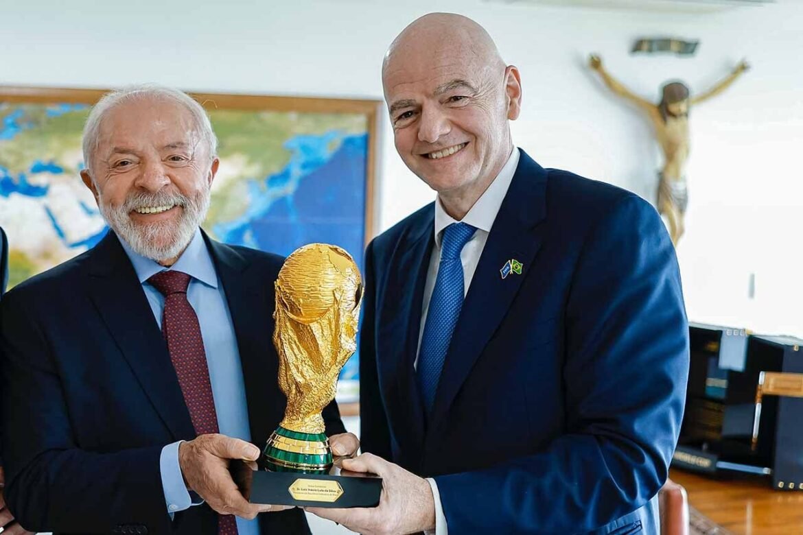 Lula e Infantino se encontram em Brasília para fortalecer apoio à Copa do Mundo Feminina de 2027
