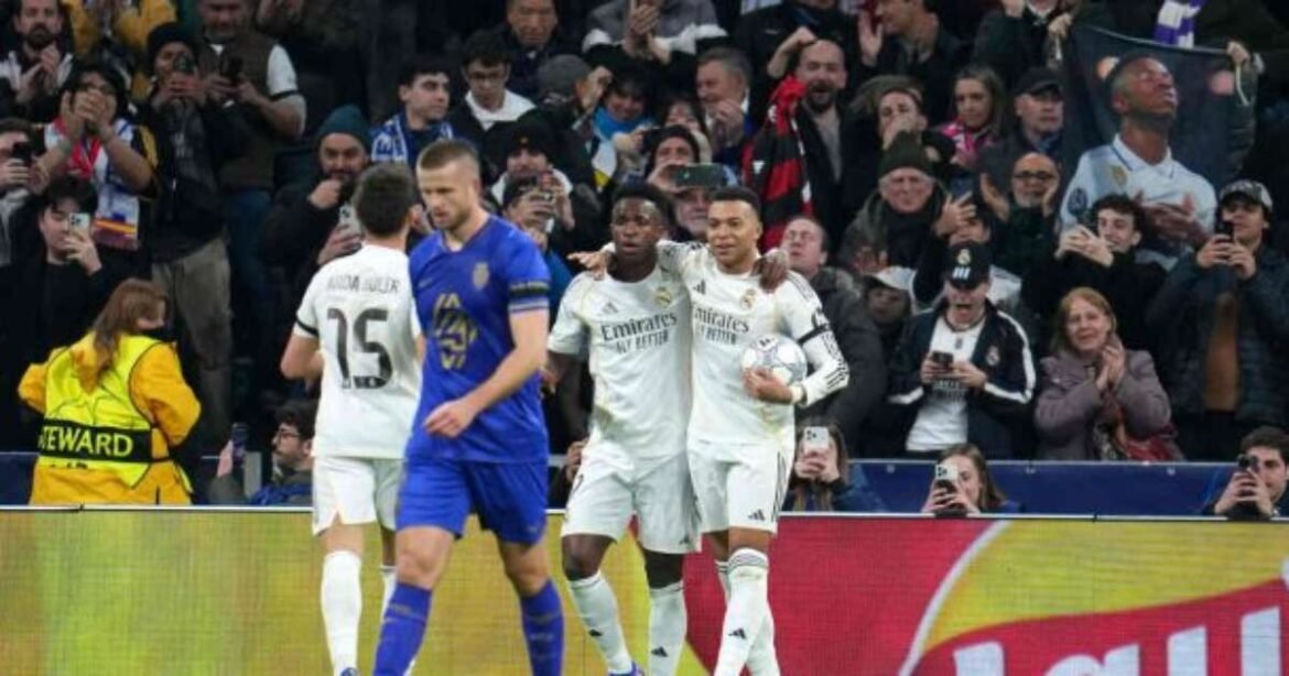 Real Madrid vence o Monaco com grande atuação de Vini Jr na Champions League