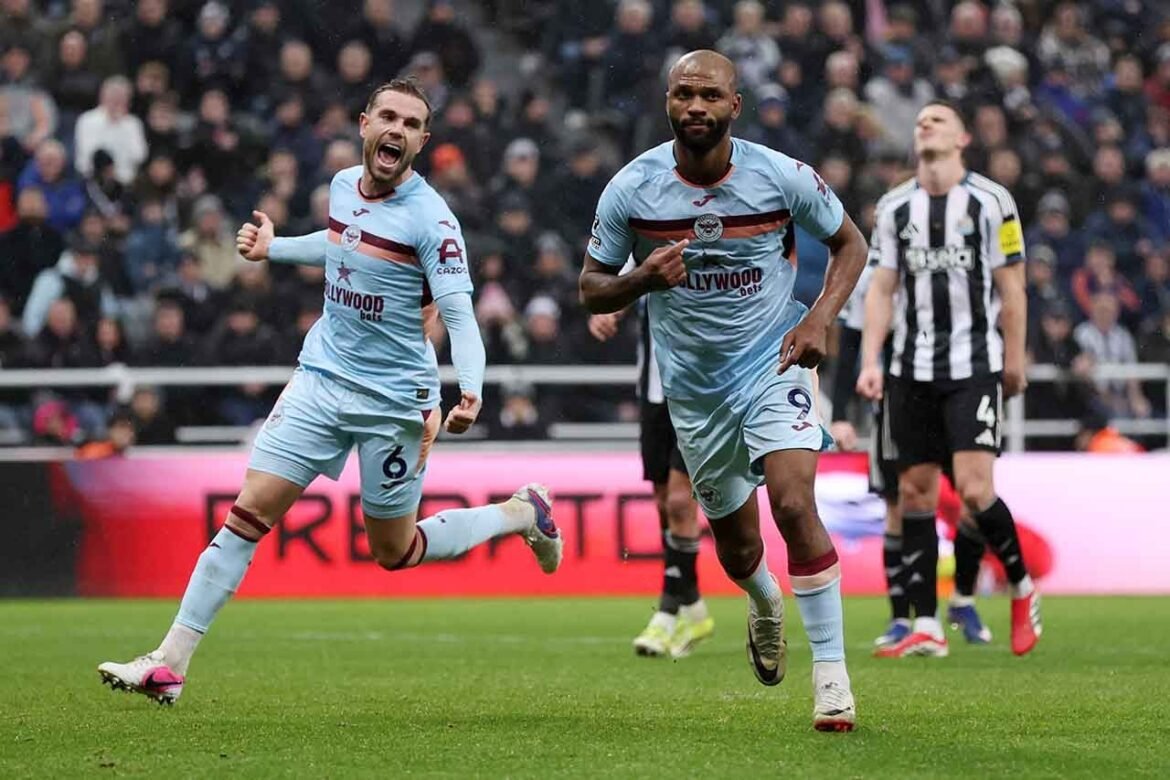 Bruno Guimarães faz gol pelo Newcastle, mas outro brasileiro lidera a recuperação do Brentford