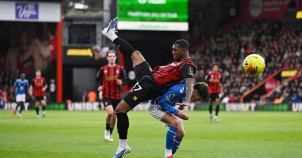 Evanílson garante empate do Bournemouth contra o Sunderland na Premier League