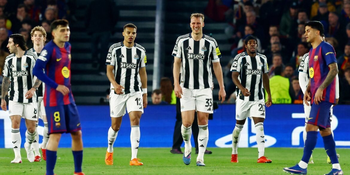 Estrela do Toon enfrenta seu pior desempenho com a camisa do Newcastle contra o Barcelona