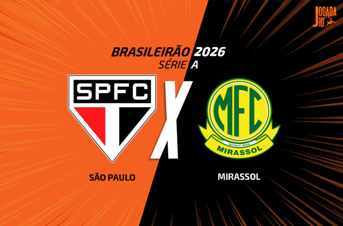 São Paulo enfrenta Mirassol ao vivo com a Voz do Esporte, às 19h30