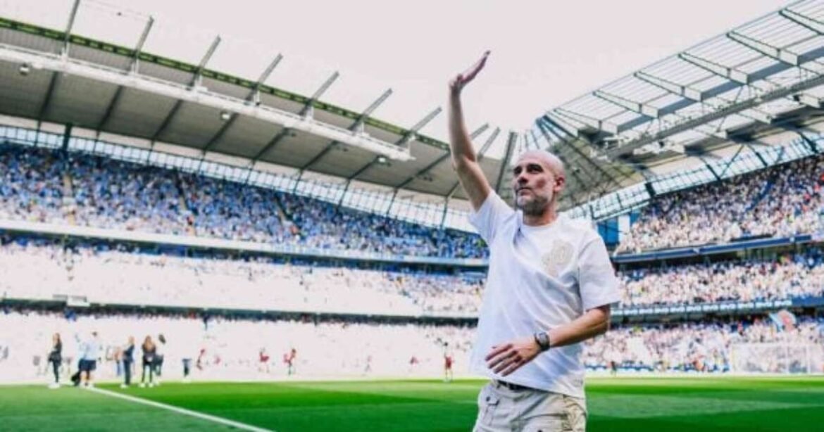 Guardiola é homenageado de forma emocionante em despedida do Manchester City