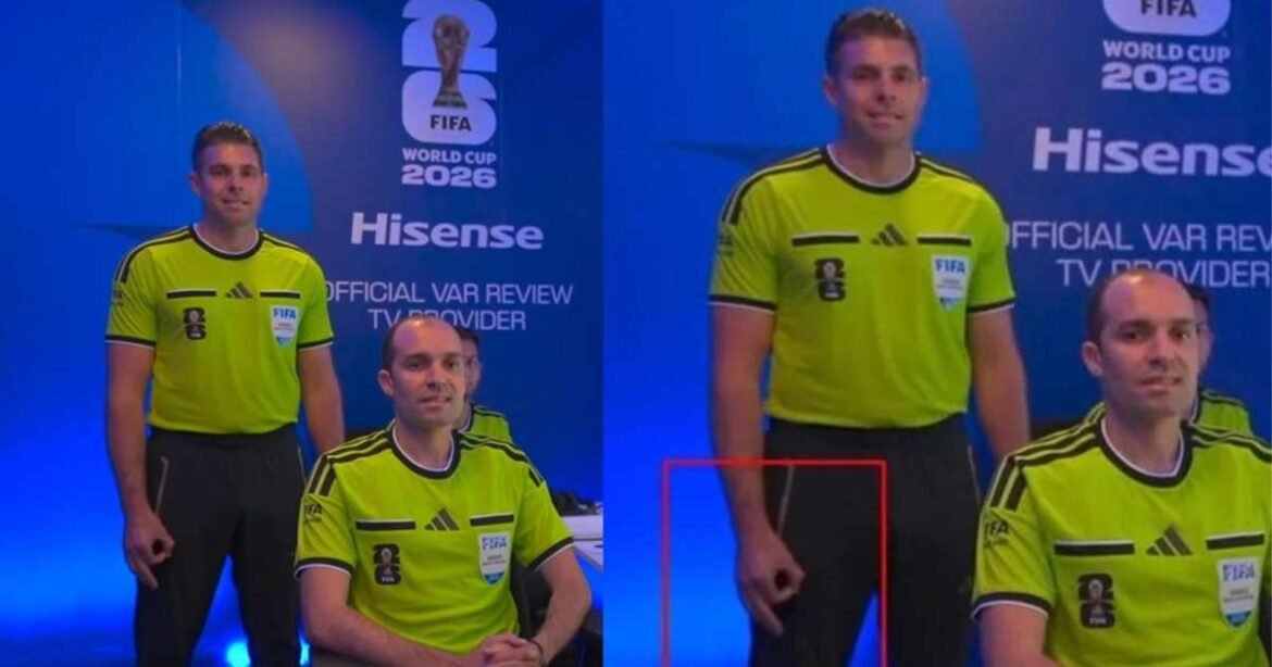 Assistente do VAR faz gesto relacionado a símbolo de supremacia branca durante a Copa do Mundo