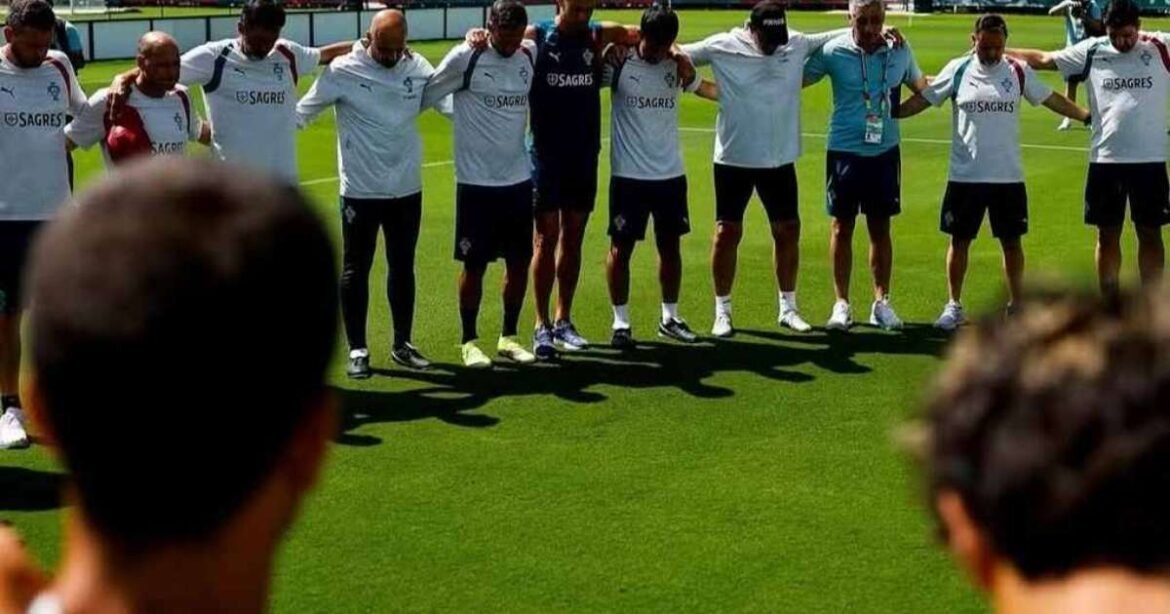 Emocionante momento: Portugal realiza minuto de silêncio em homenagem ao pai de auxiliar da seleção