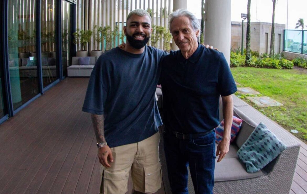 Gabigol e Jorge Jesus se Encontram no Rio em Férias e Animam Torcedores