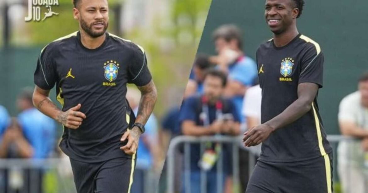 Seleção Brasileira realiza treinamento nos EUA com elenco reduzido; Neymar permanece próximo de Vini