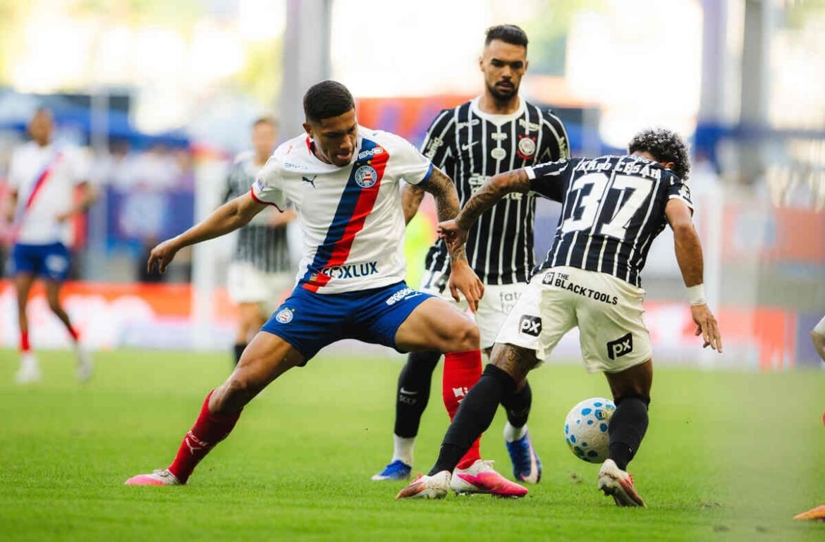 Bahia e Corinthians empatam em partida intensa na Arena Fonte Nova