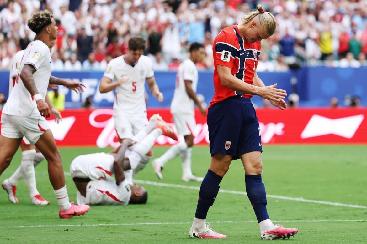 Técnico norueguês explica a substituição de Haaland na prorrogação: 'Ele estava exausto'