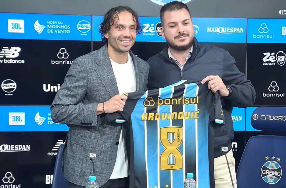 Grêmio pode ficar sem Krovinovic no confronto contra o São Paulo devido a impedimento